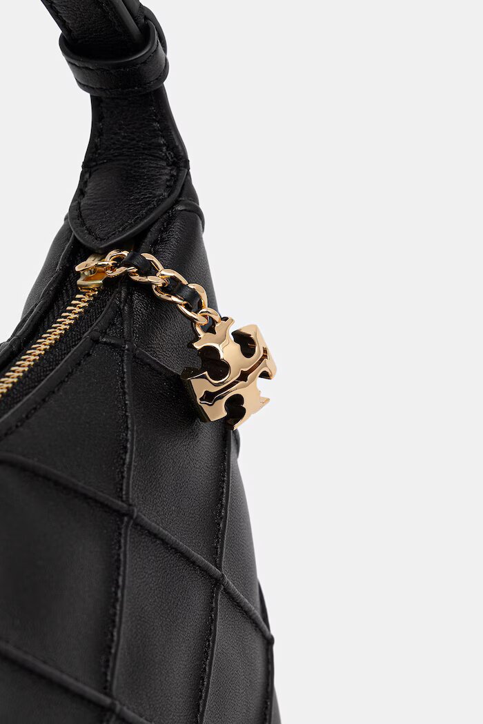 Tory Burch чанта crossbody дамска от кожа Fleming черна 179966