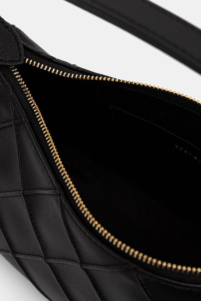 Tory Burch чанта crossbody дамска от кожа Fleming черна 179966