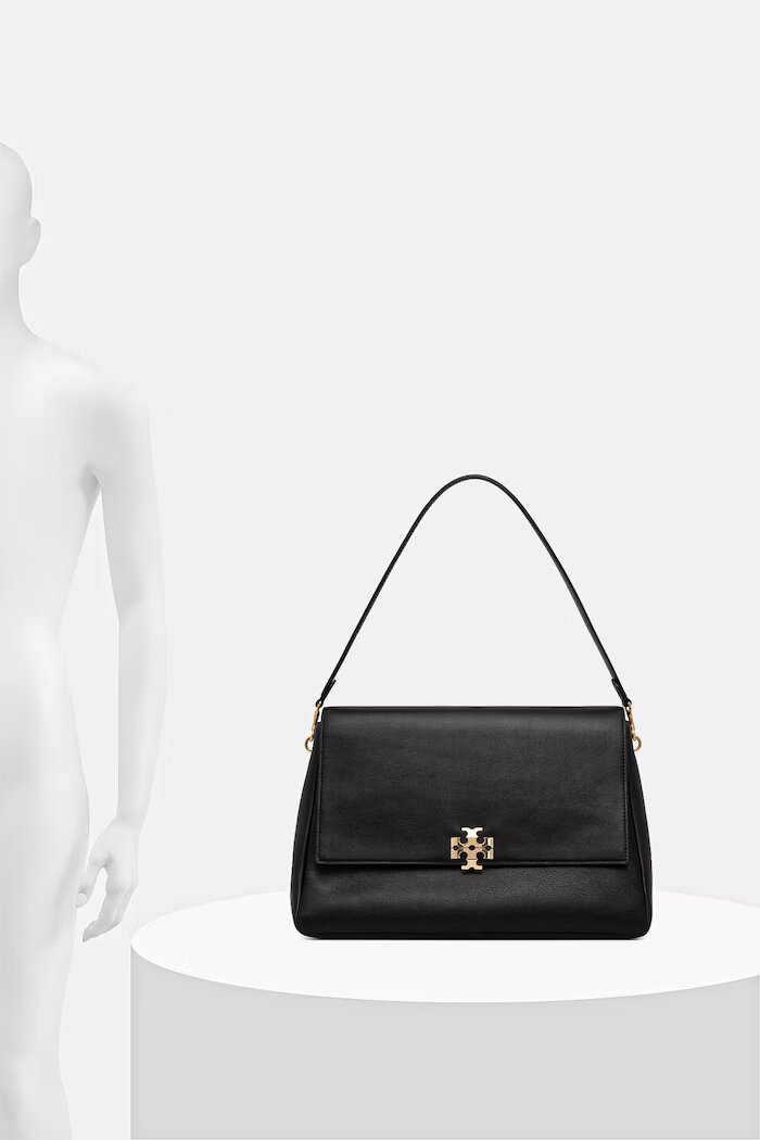 Tory Burch чанта дамска от кожа Charlie черна 180727