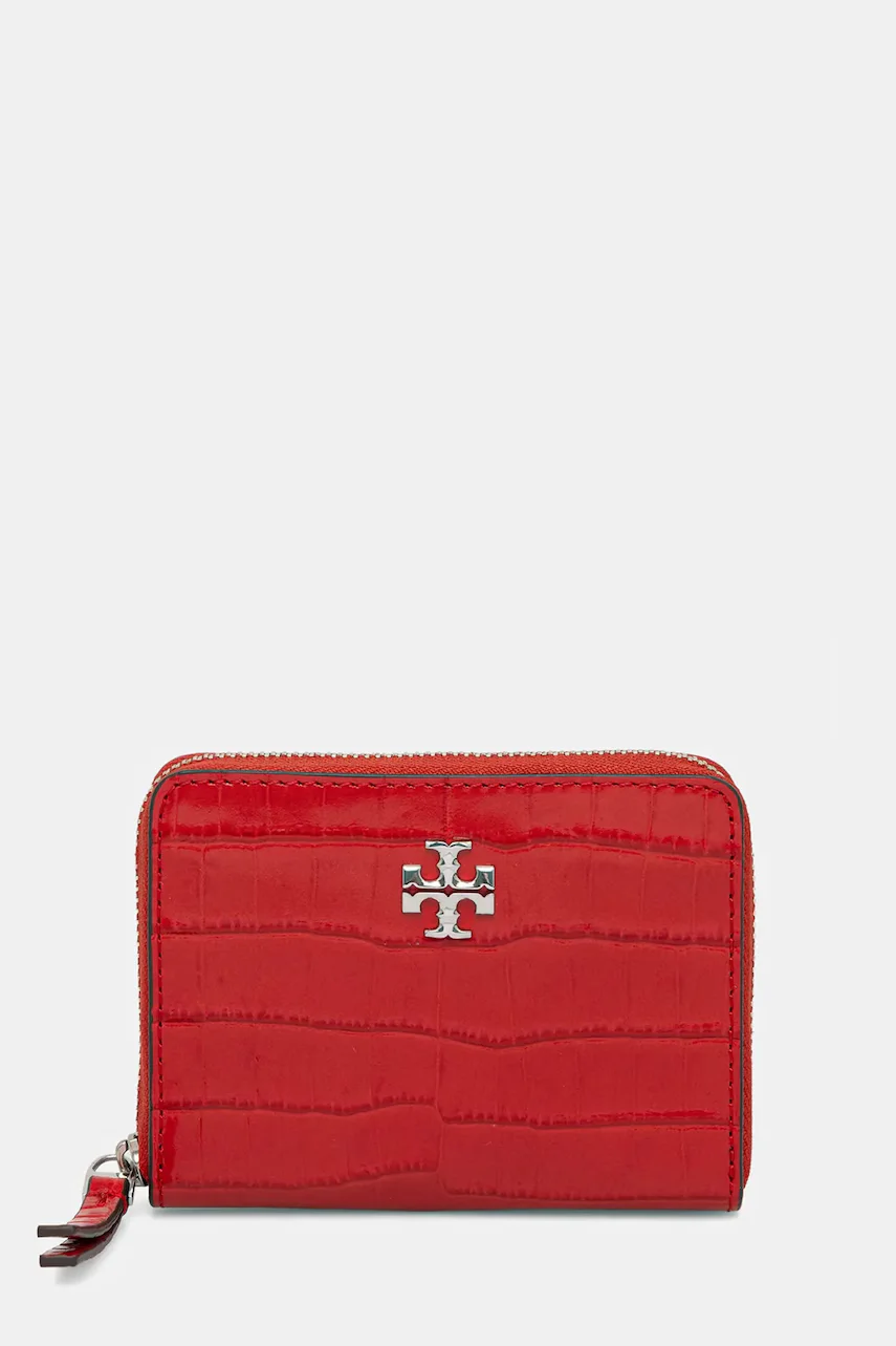 Tory Burch Кожен портфейл Kira Croc Small Zip