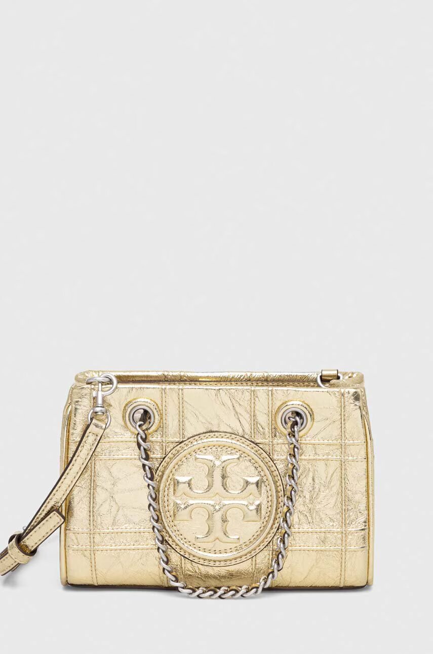 Tory Burch Кожена чанта Fleming Soft Metallic
