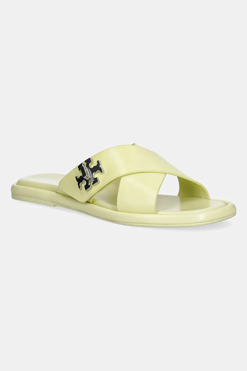 Tory Burch Кожени чехли T Lock Cross Band Slide