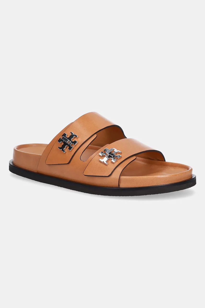 Tory Burch Кожени чехли T Lock Sport Slide