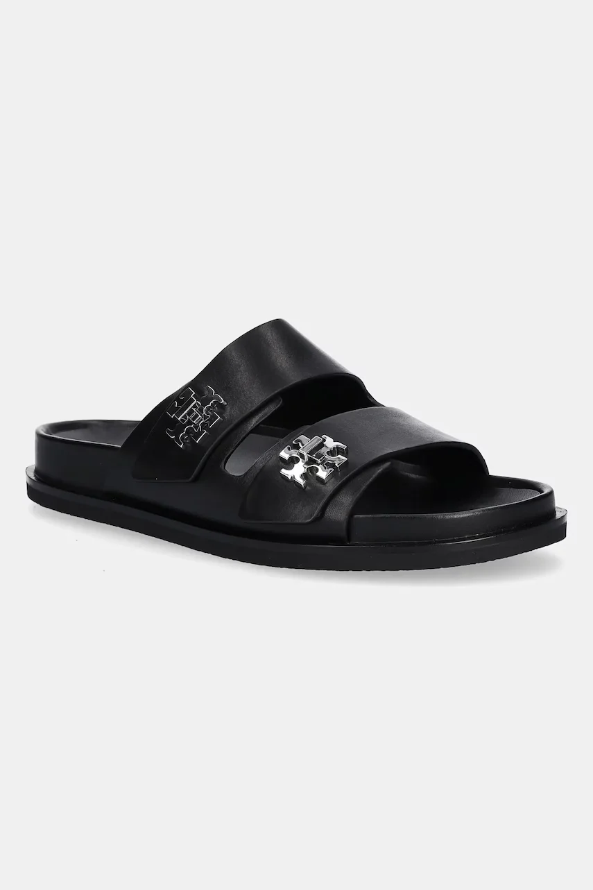 Tory Burch Кожени чехли T Lock Sport Slide