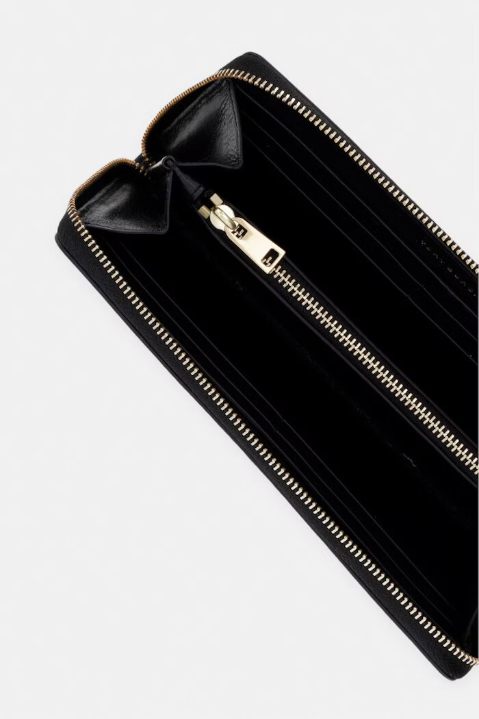 Tory Burch портфейл дамски от кожа Charlie черен 186047