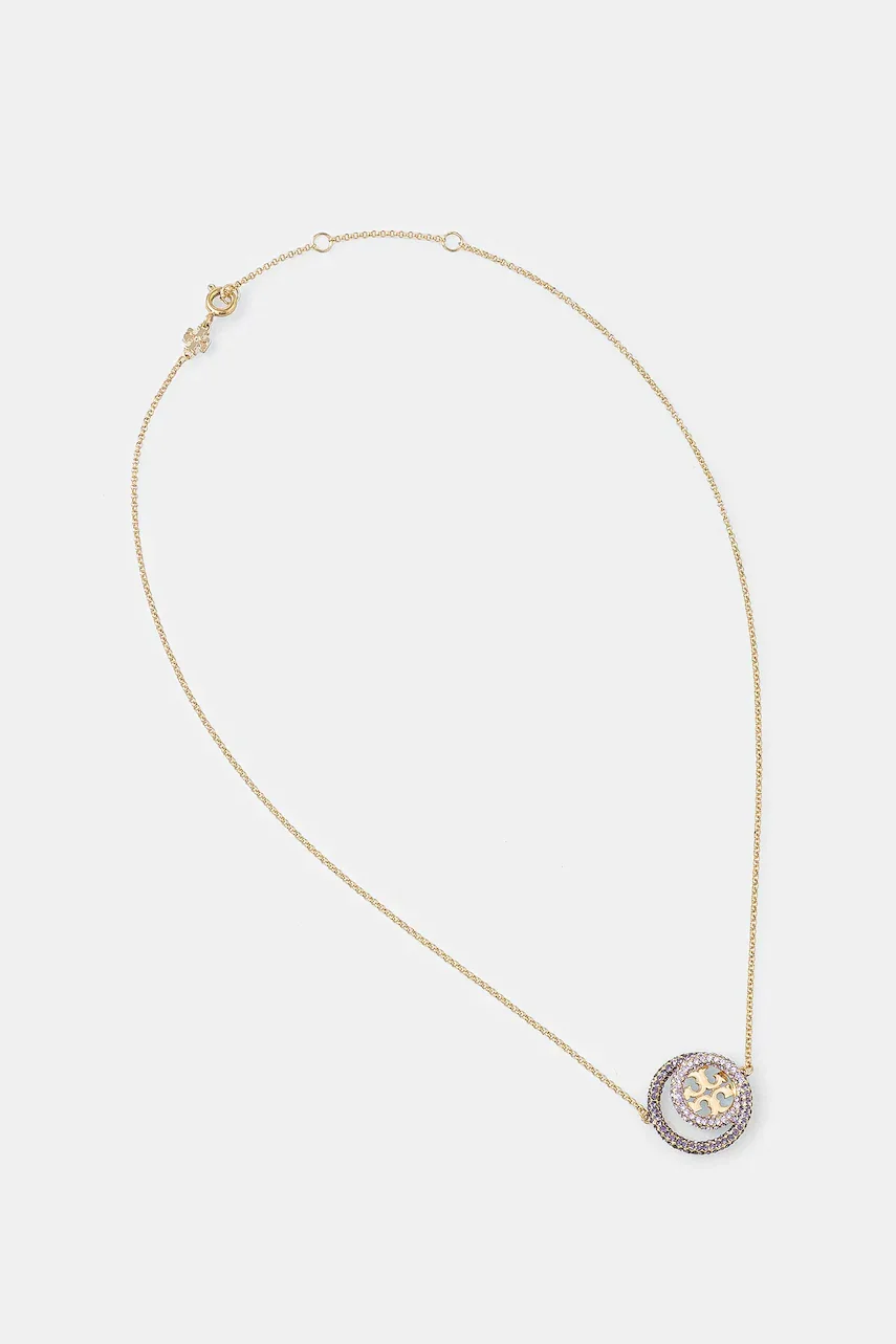 Tory Burch Позлатено колие Miller Pave