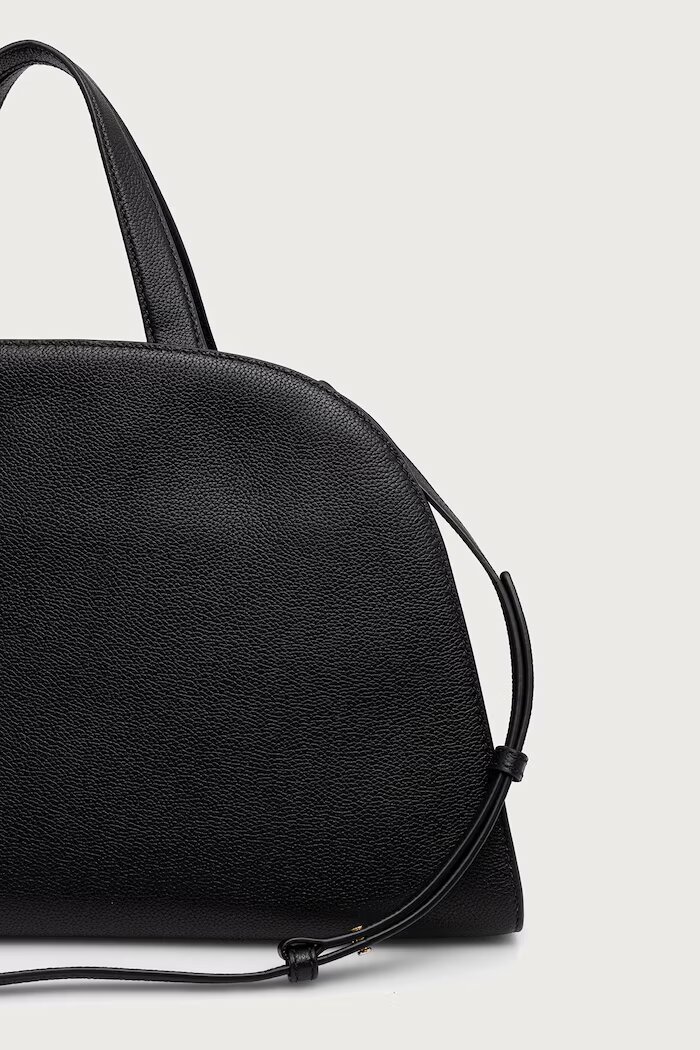 Tory Burch шопинг чанта дамска от кожа Romy черна 179990