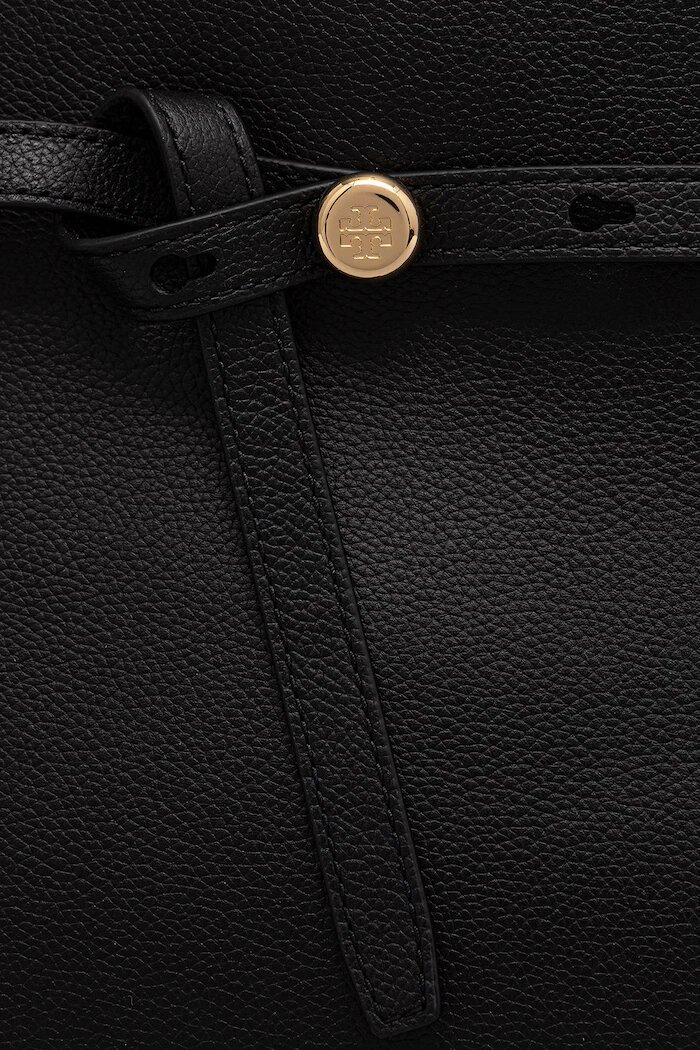 Tory Burch шопинг чанта дамска от кожа Romy черна 179990