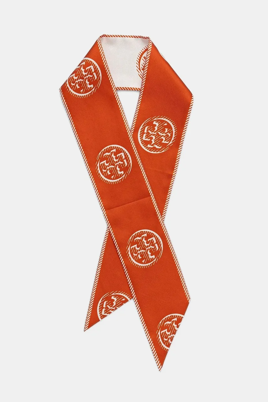 Tory Burch Тънък шал с коприна Medallion