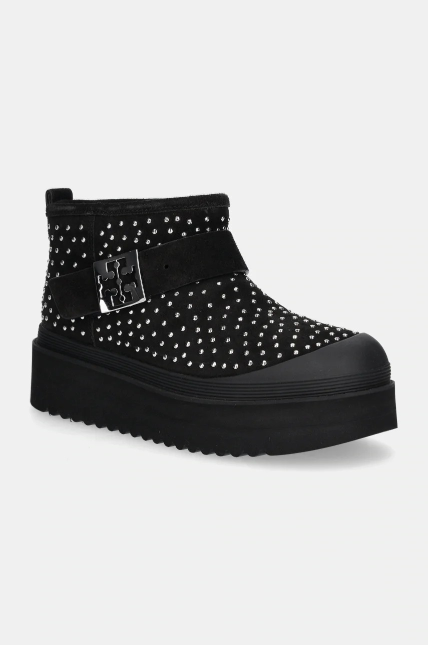 Tory Burch Велурени апрески Mellow Shearling Stud Platform Boot