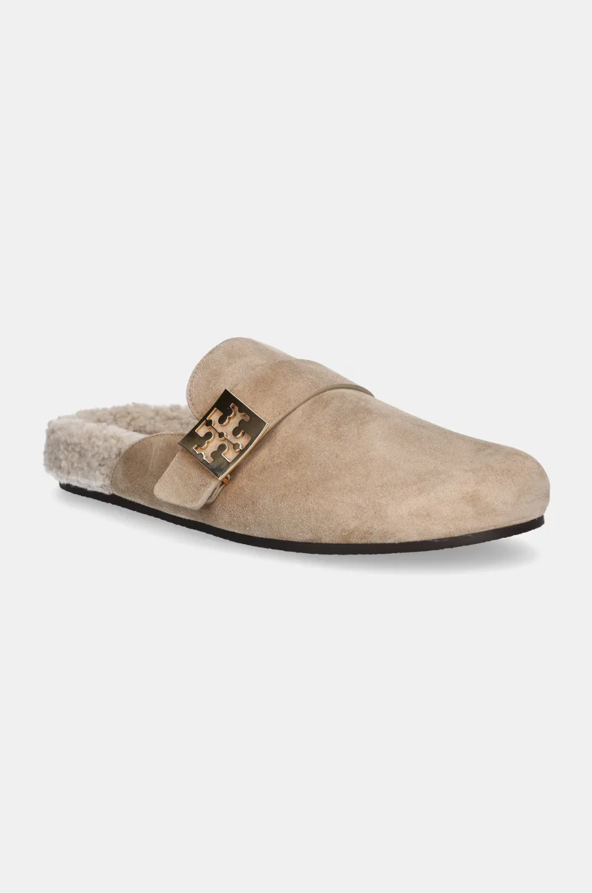 Tory Burch Велурени чехли Mellow Shearling Mule