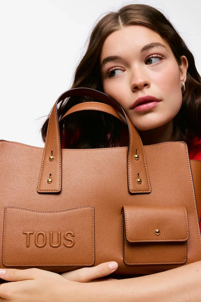 TOUS чанта tote дамска от имитация на кожа кафява 2002437844
