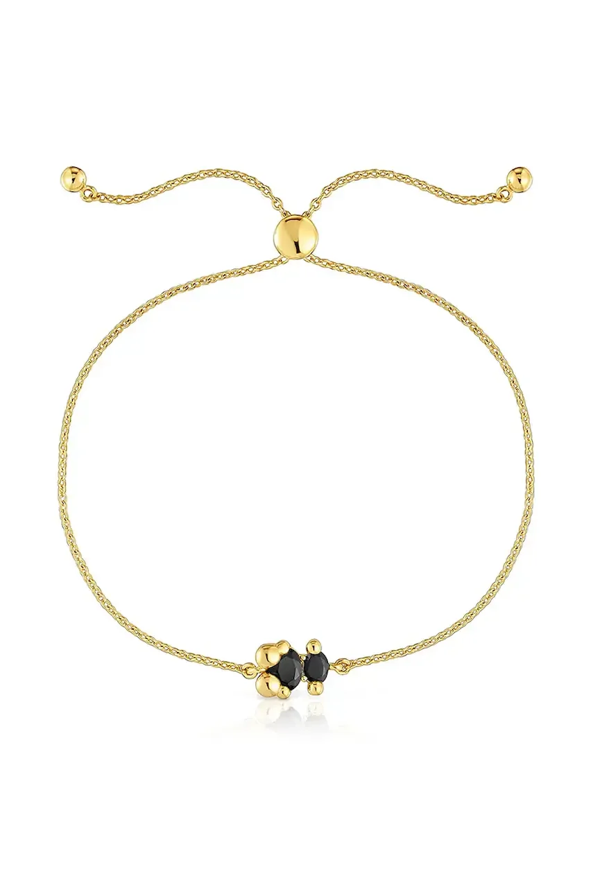 TOUS Позлатена сребърна гривна Bold Bear Gem