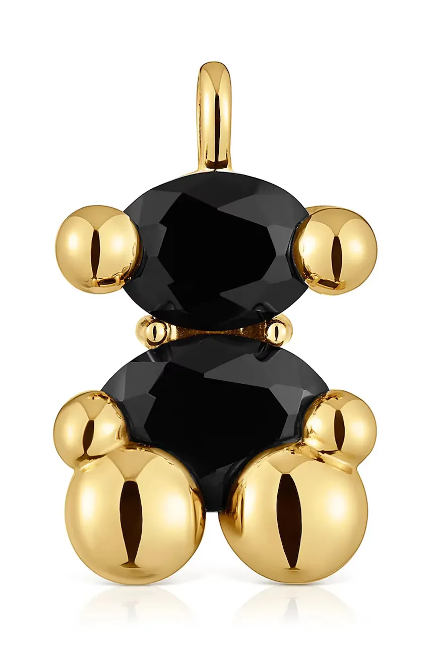 TOUS Позлатена сребърна висулка Bold Bear Gem