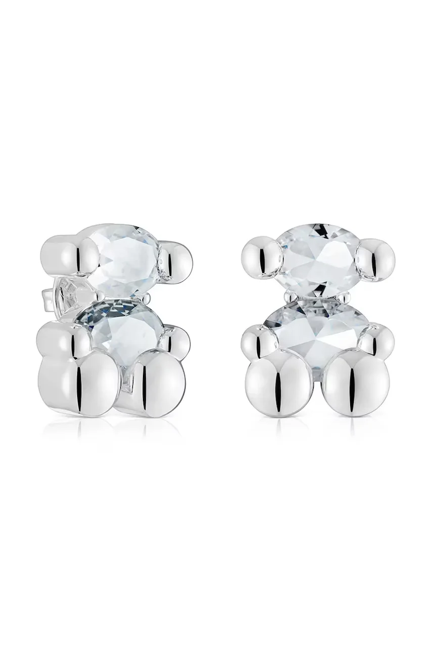 TOUS Сребърни обици Bold Bear Gem