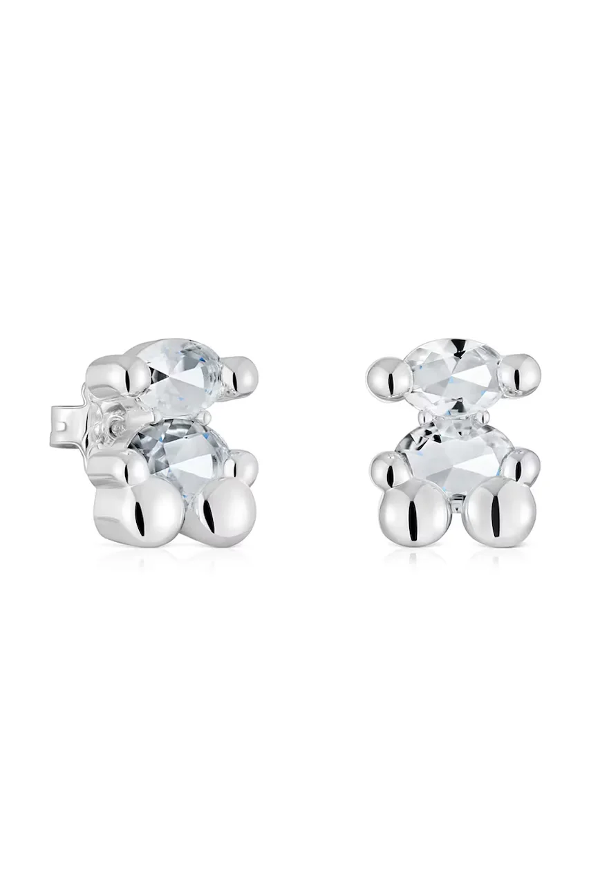 TOUS Сребърни обици Bold Bear Gem