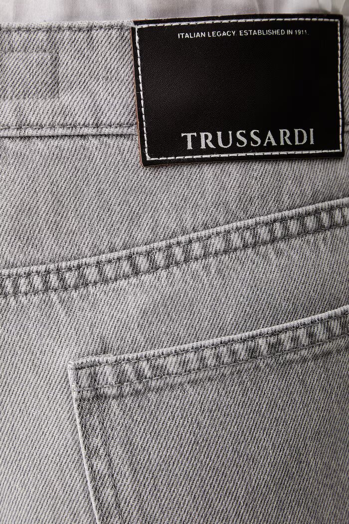 Trussardi дънки straight дамски сиви P4429500442N