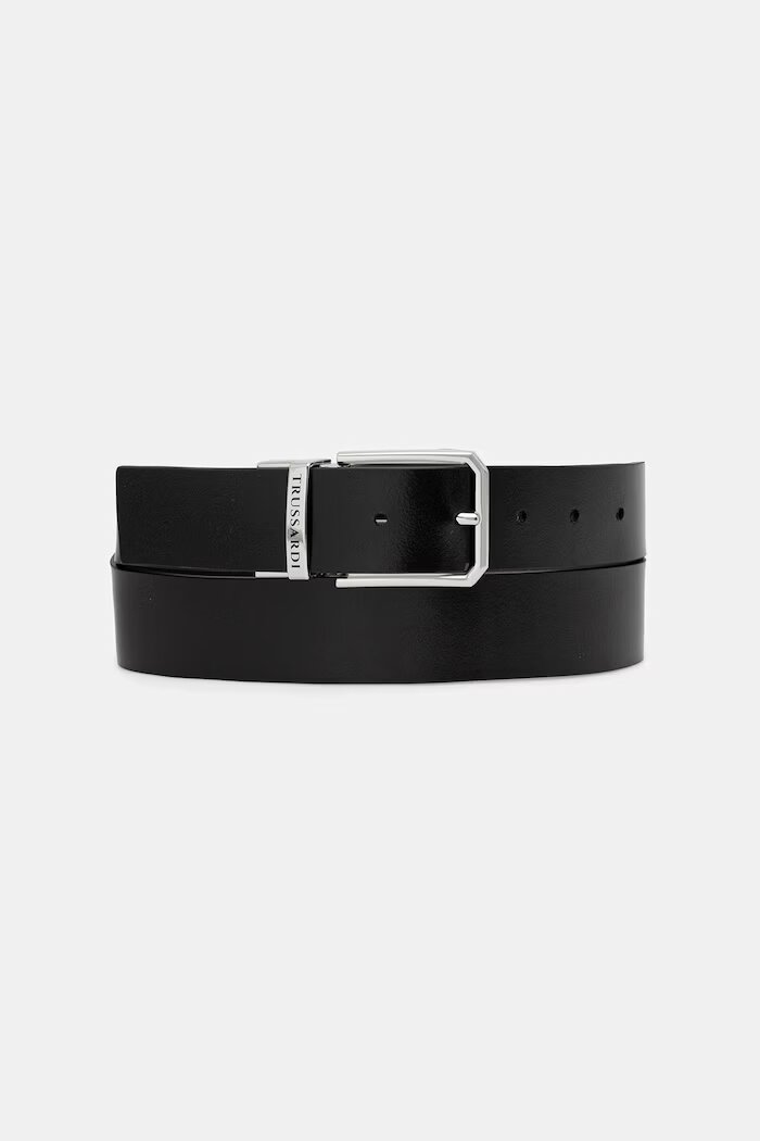 Trussardi двустранен колан мъжки от кожа черен B353B000046N