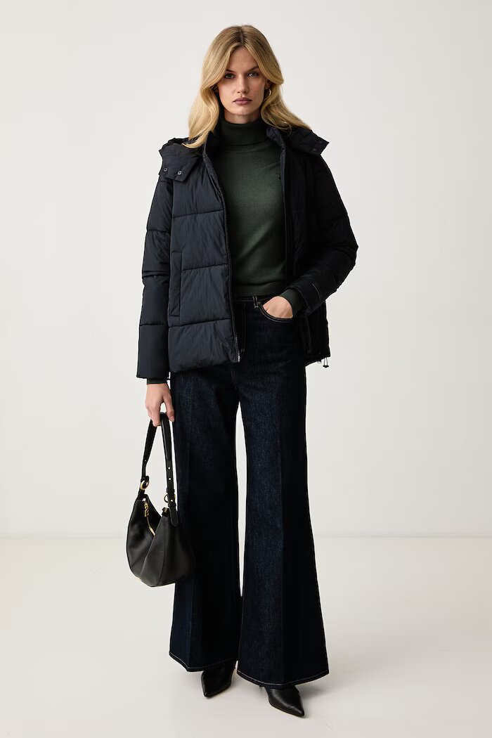 Trussardi капитонирано яке дамско черно F021A000505N