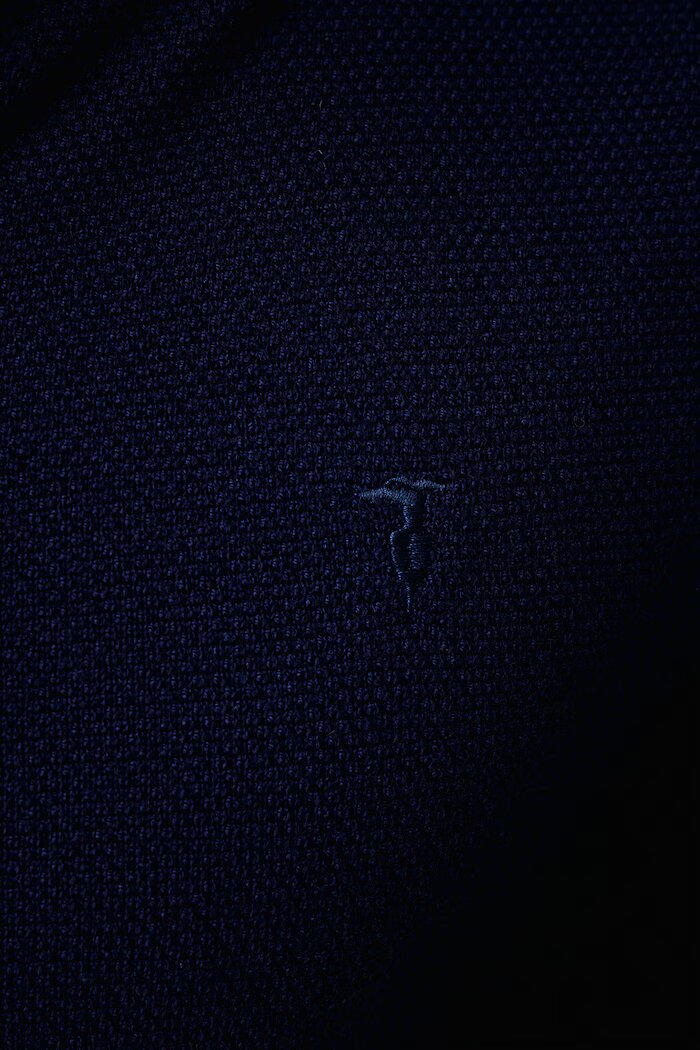 Trussardi пуловер със закопчаване мъжки от вълна тъмносин M0238000025N