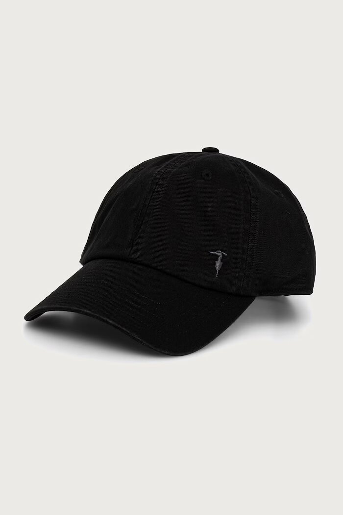 Trussardi шапка с козирка мъжка от памучна материя черна E079C000022N