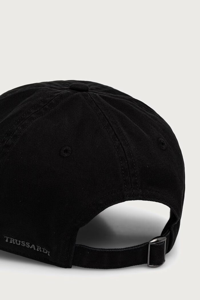 Trussardi шапка с козирка мъжка от памучна материя черна E079C000022N