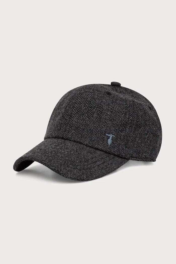 Trussardi шапка с козирка мъжка с вълна сива E008C100029N