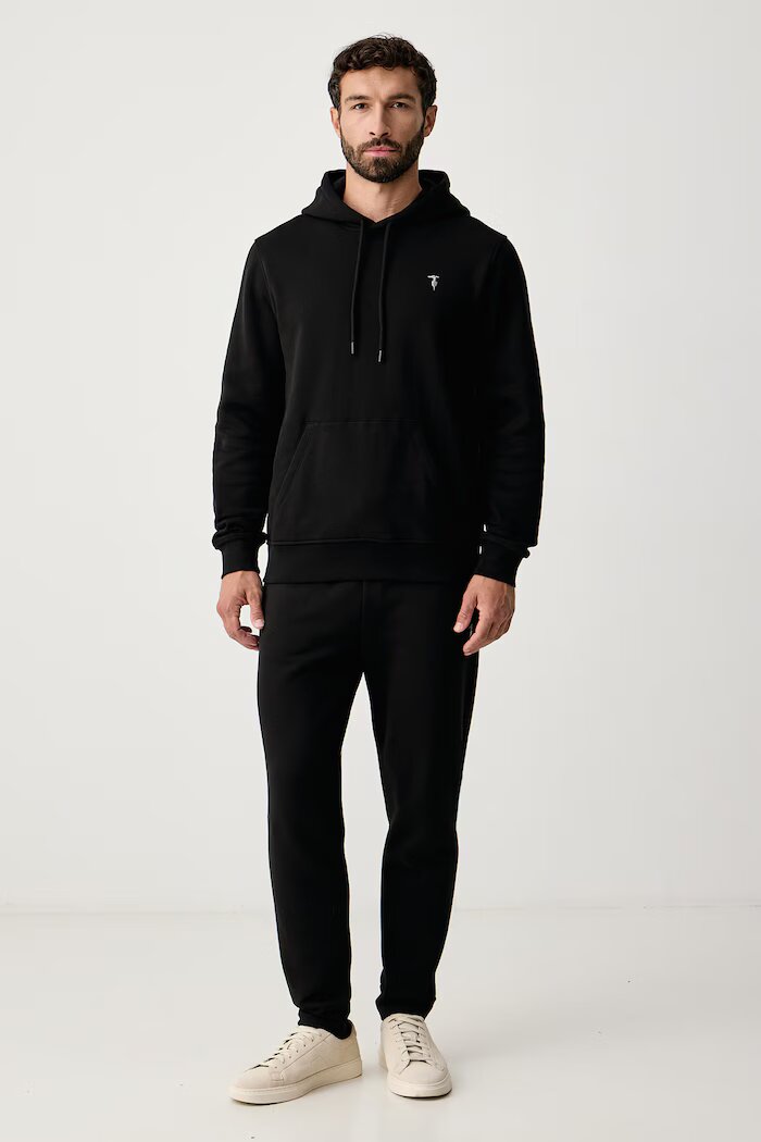 Trussardi спортен панталон мъжки от памук черен P8148000087N