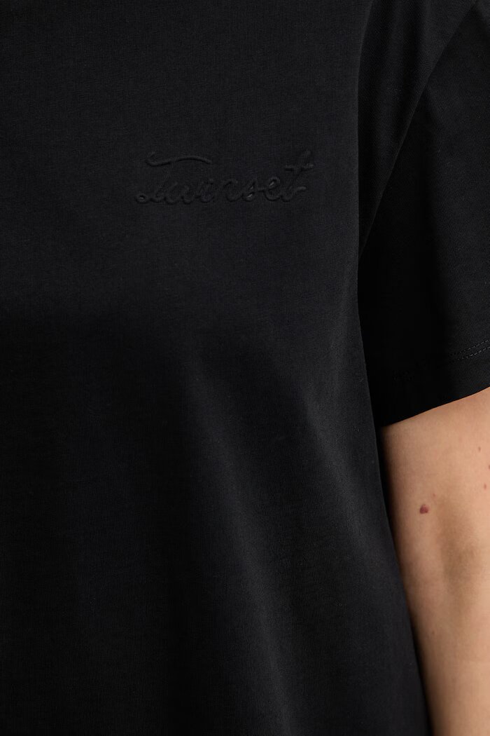 Twinset basic тениска женска памучна черна 261TT2450