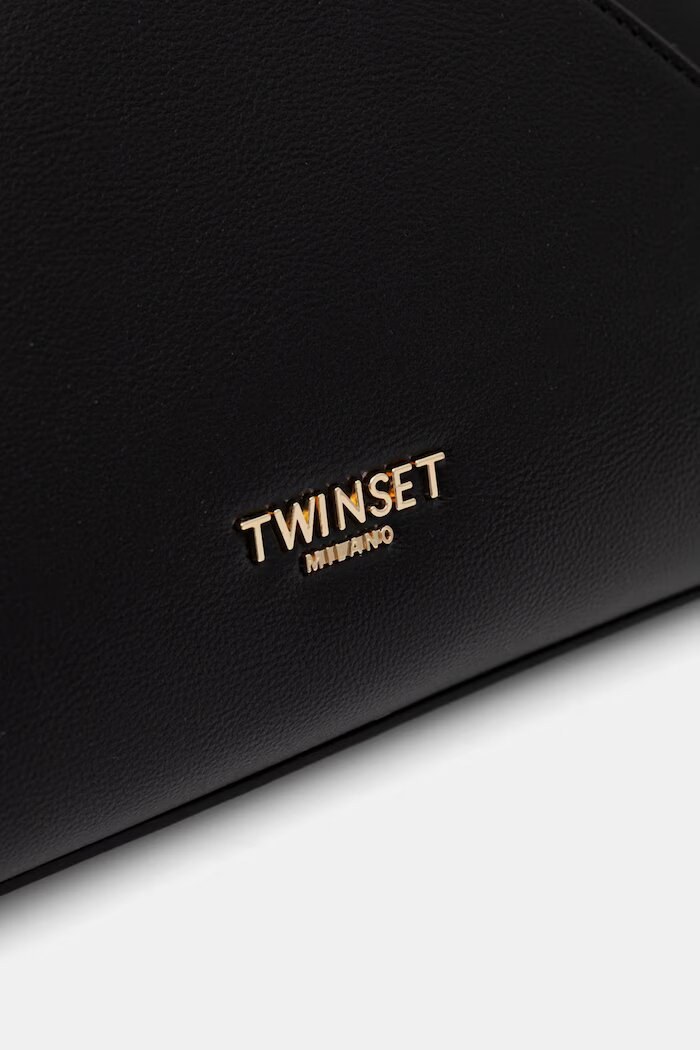 Twinset чанта дамска от имитация на кожа черна 262TB7034