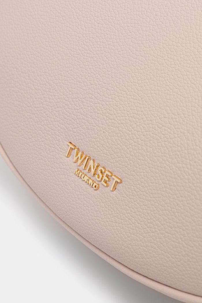 Twinset чанта тип хобо дамска от имитация на кожа бежова 261TD8014