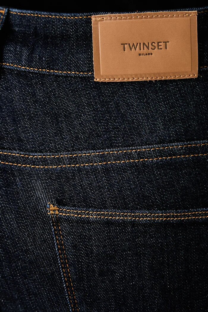 Twinset дънки flare дамски тъмносини 262TP2900