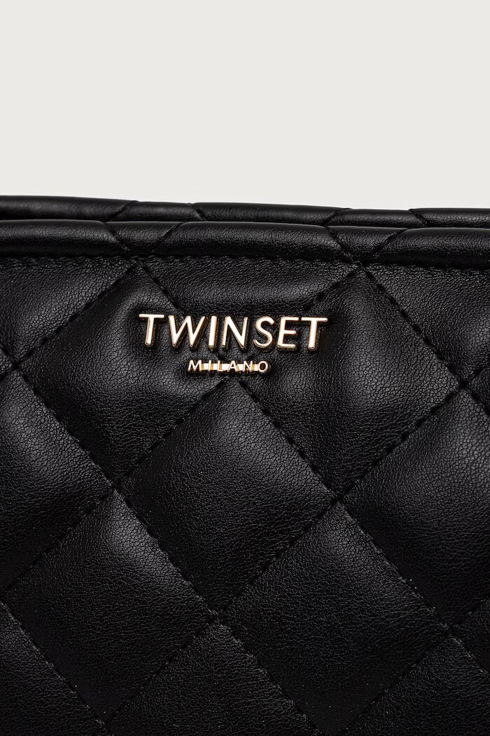 Twinset комплект козметични чантички от имитация на кожа черни 262TH7042