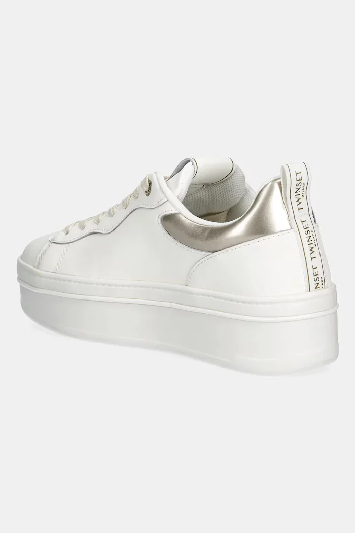 Twinset Кожени маратонки в бяло 252TCP024