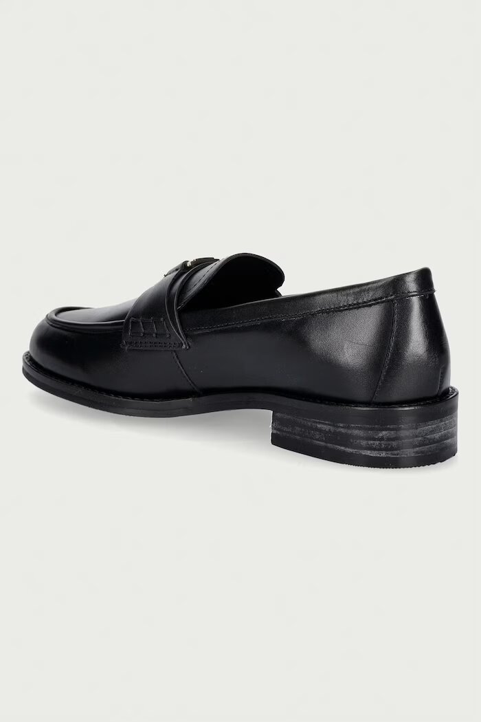 Twinset лоуфъри дамски от кожа черни 262TCP020