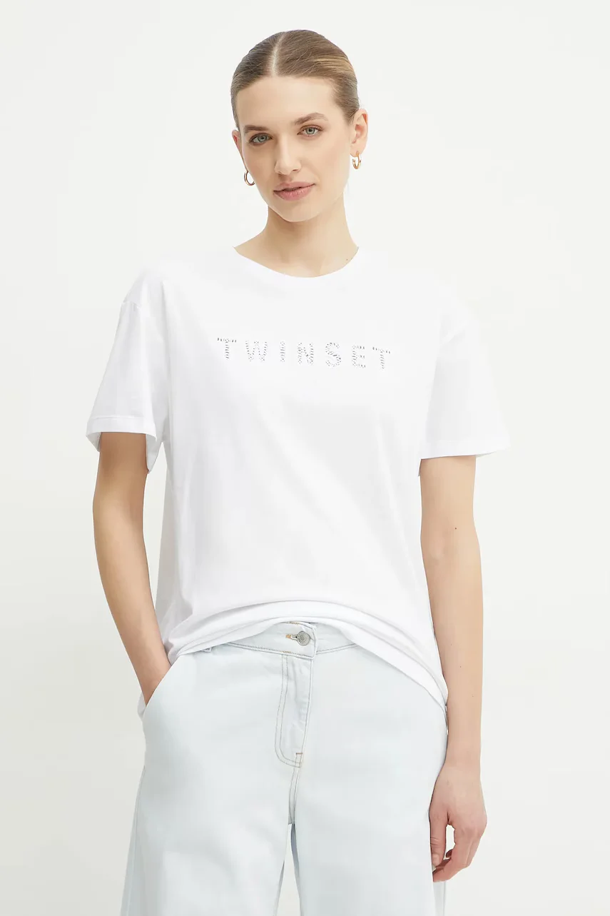 Twinset Памучна тениска