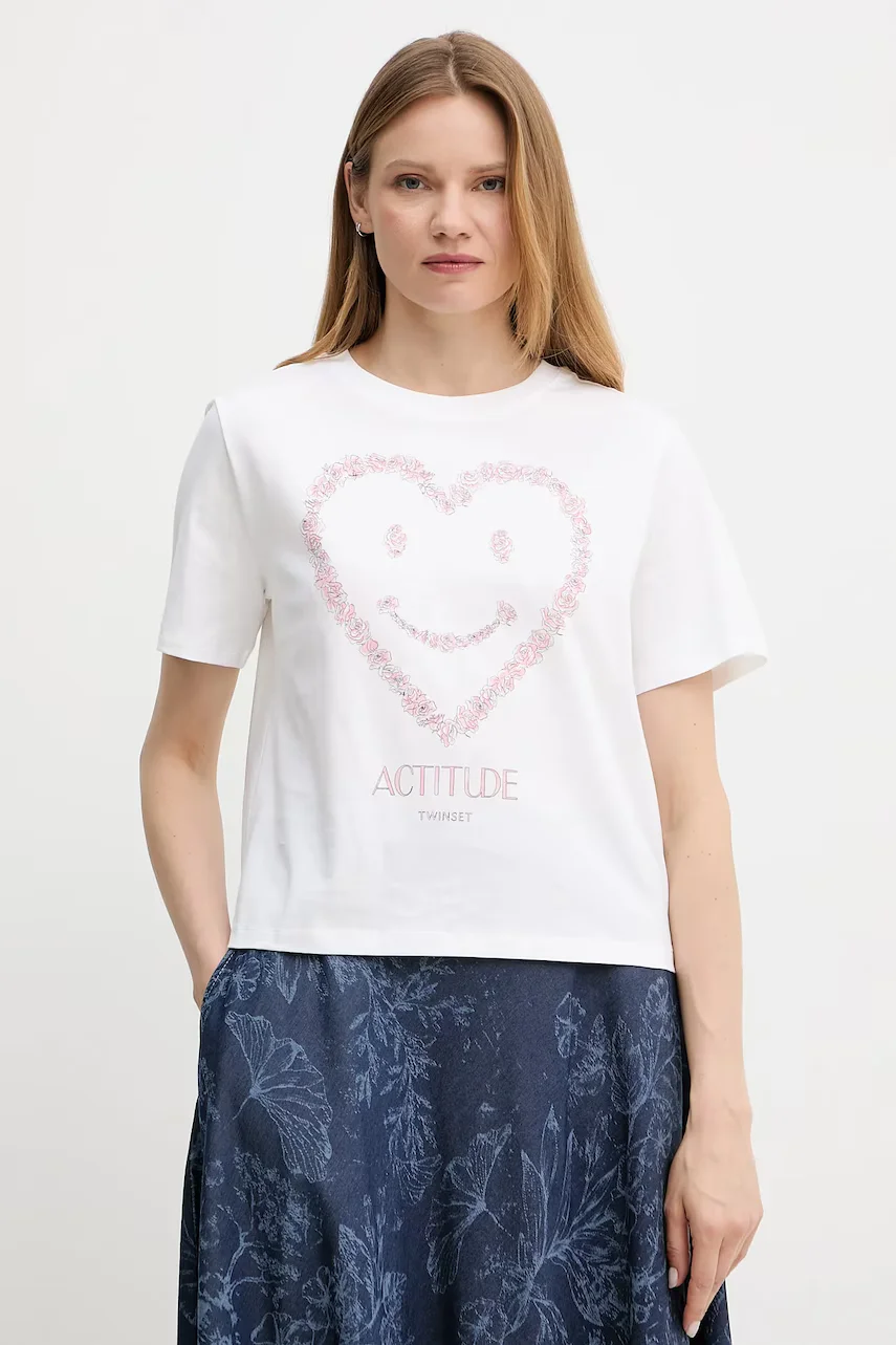 Twinset Памучна тениска