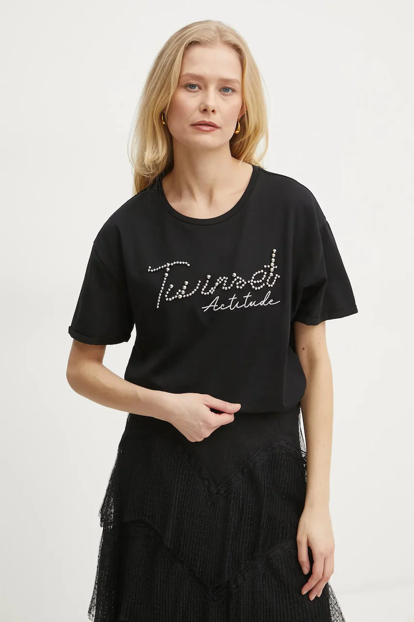 Twinset Памучна тениска