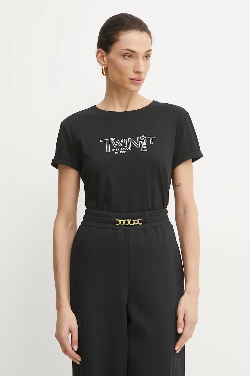 Twinset Памучна тениска