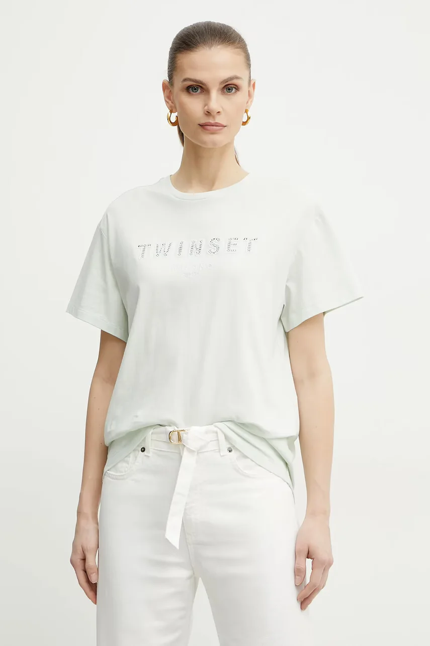 Twinset Памучна тениска