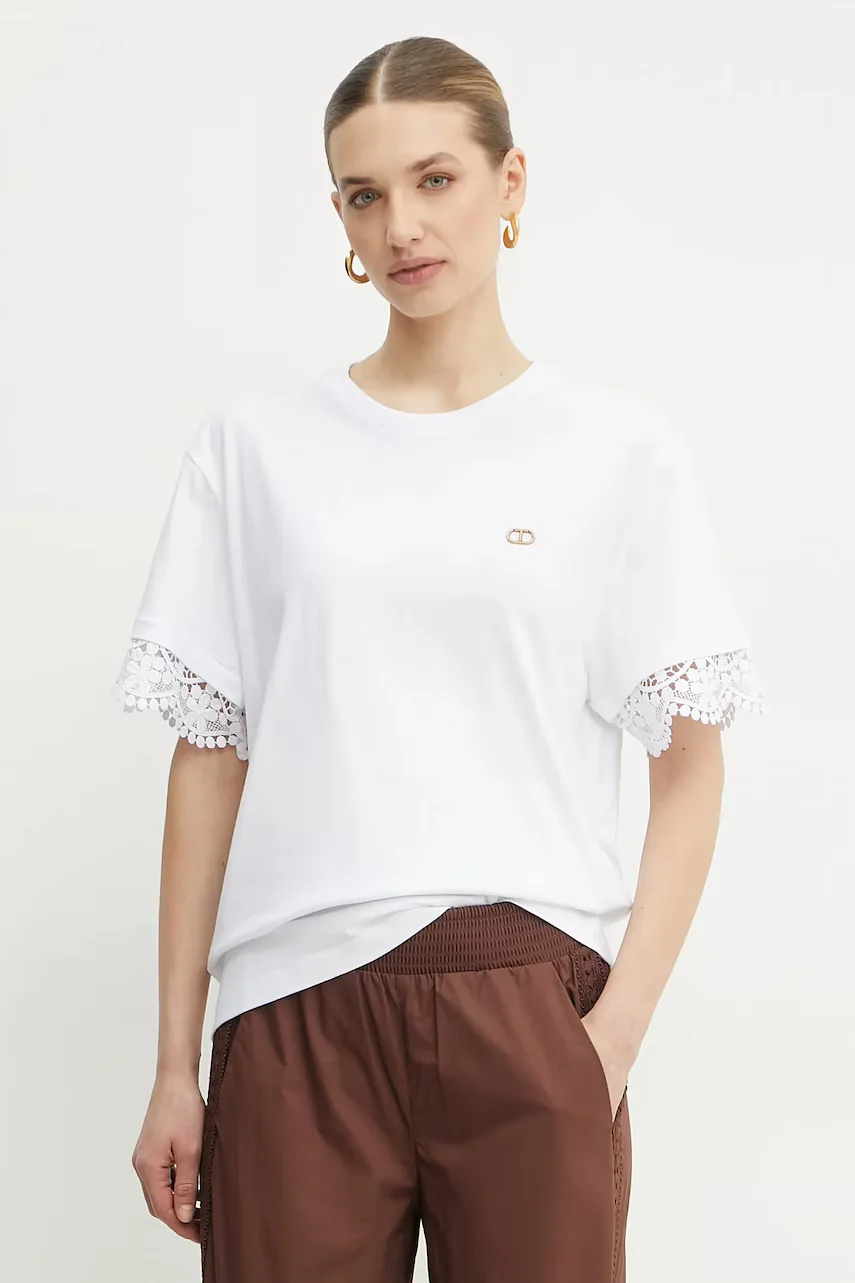 Twinset Памучна тениска