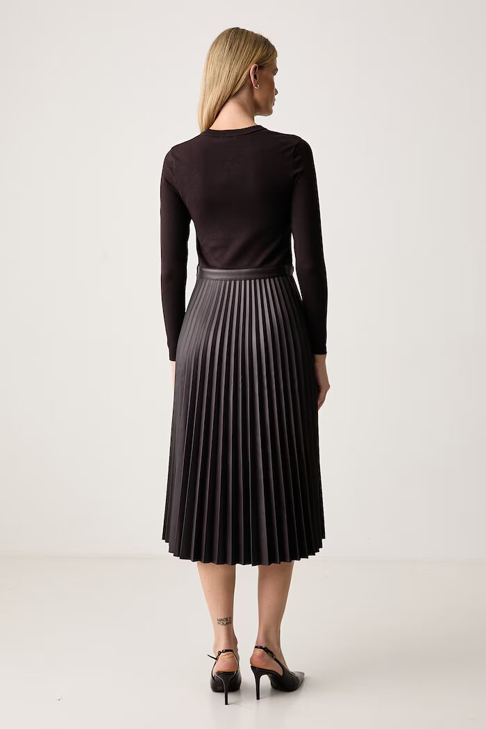 Twinset плисирана рокля кафява 262TT3430