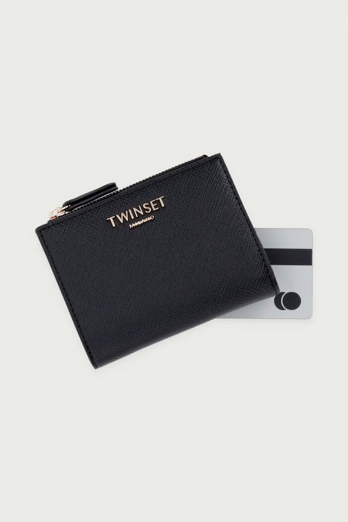Twinset портфейл от имитация на кожа черен 262TL8033