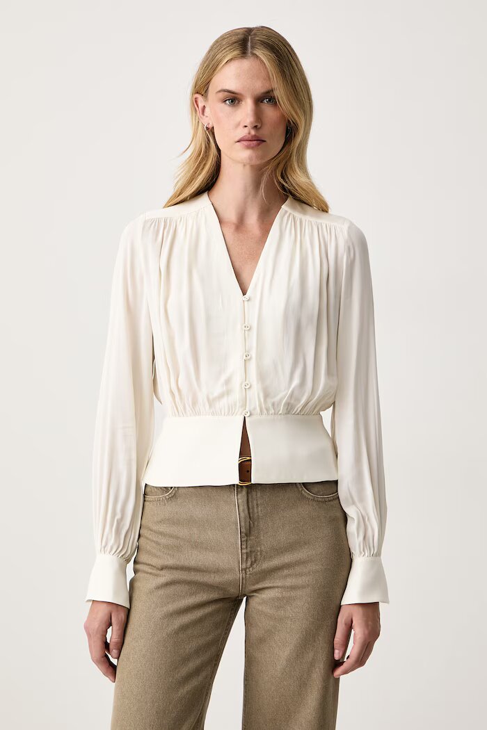 Twinset риза дамска бежова 262TP2434