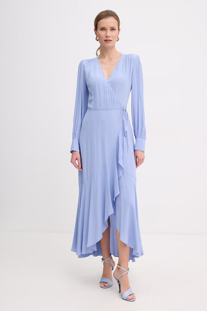 Twinset рокля синя с изчистена шарка 261TP2072