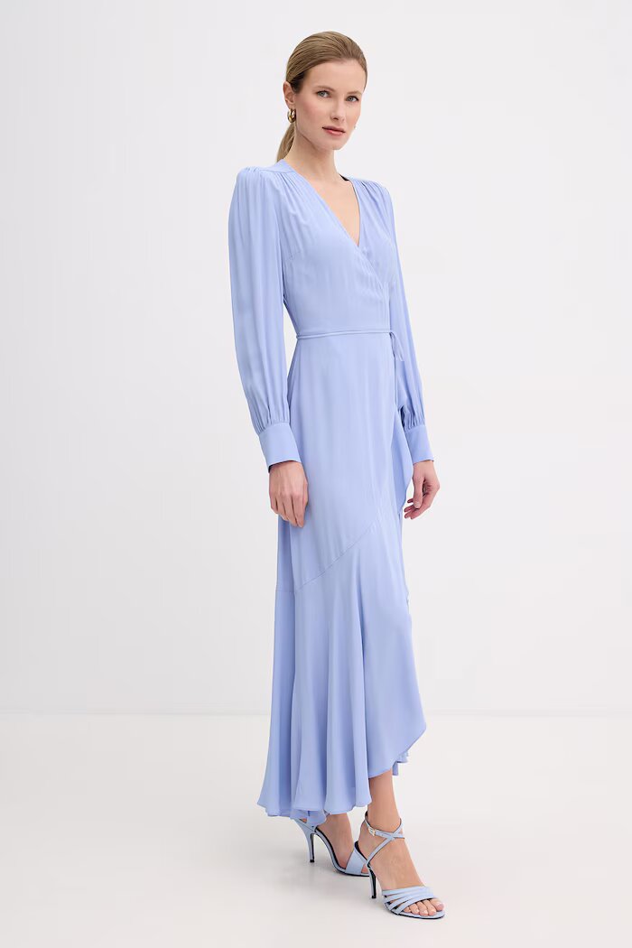 Twinset рокля синя с изчистена шарка 261TP2072