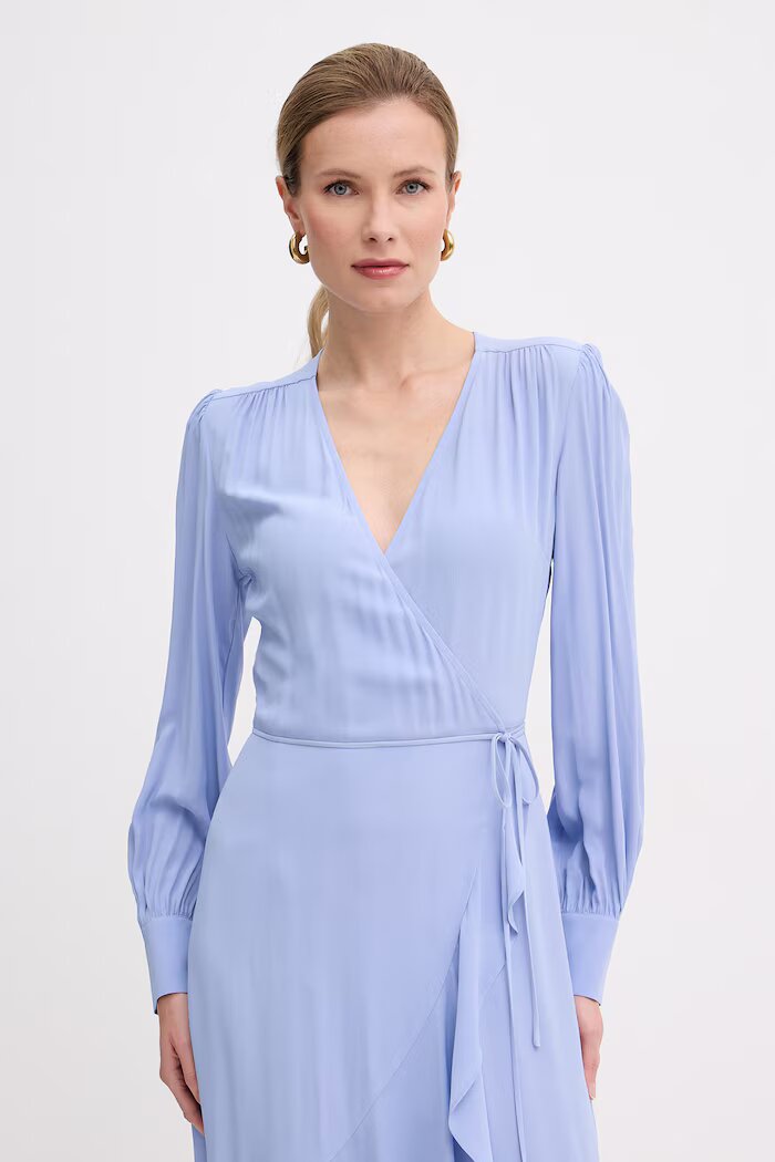 Twinset рокля синя с изчистена шарка 261TP2072