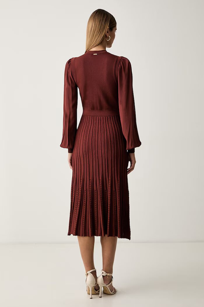 Twinset рокля тип пуловер кафява 262TP3082