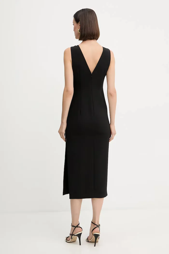 Twinset Рокля в черно къса със стандартна кройка 252TP2300