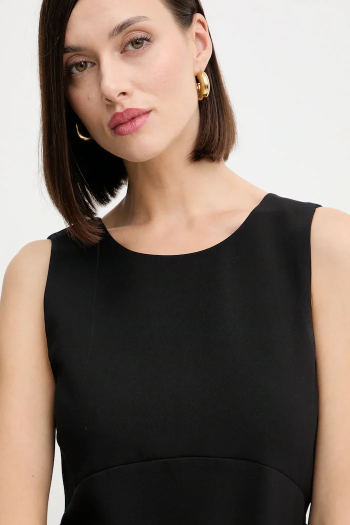 Twinset Рокля в черно къса със стандартна кройка 252TP2300